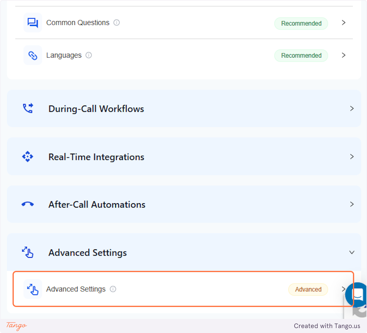 Click on Advanced Settings