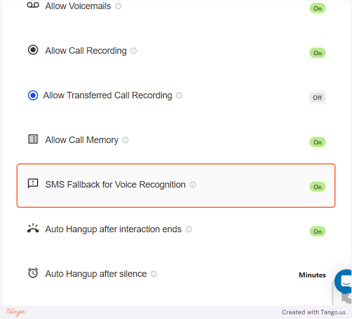 Click SMS Fallback for Voice Recognition