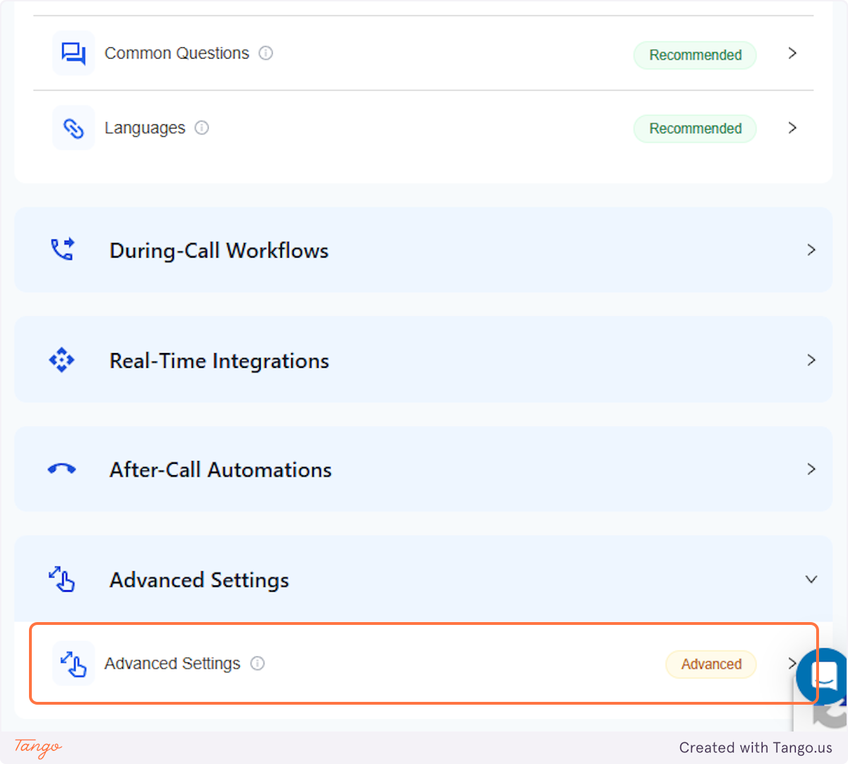 Click on Advanced Settings  Advanced