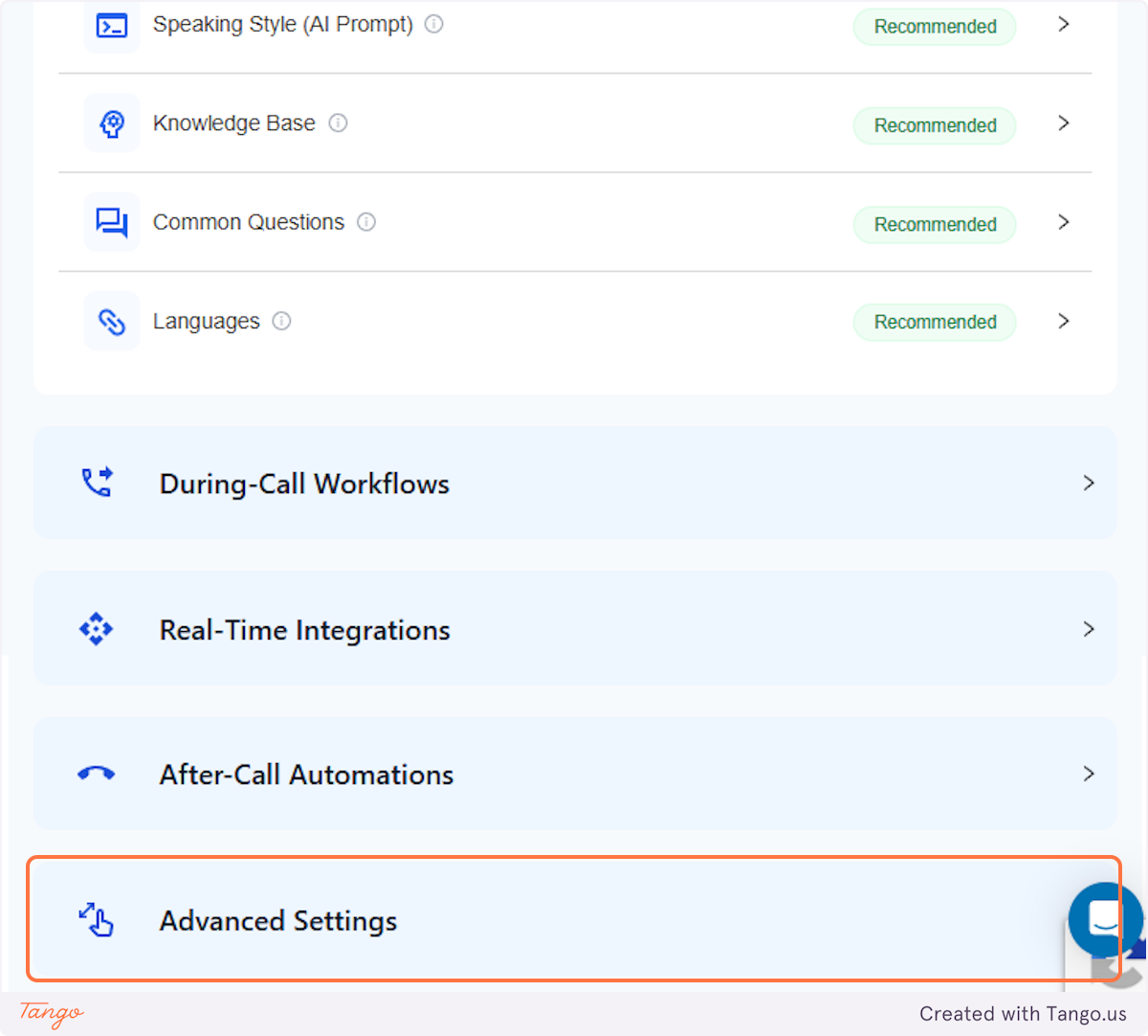 Click on Advanced Settings