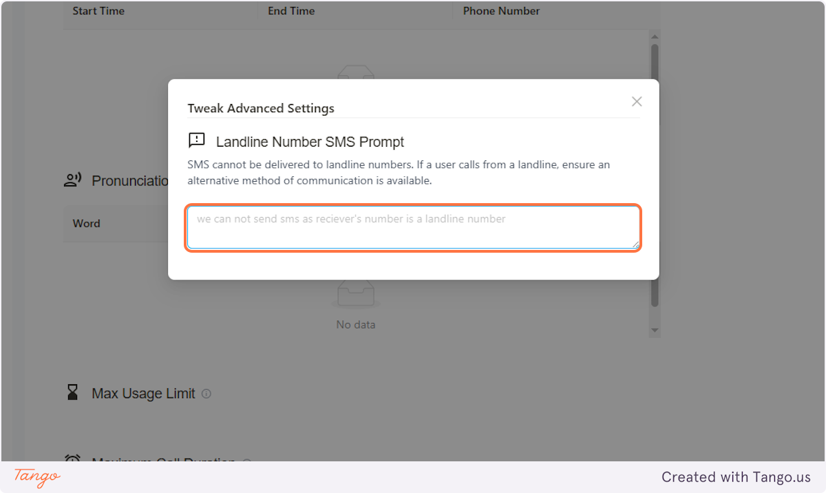 Caller Can't Receive SMS