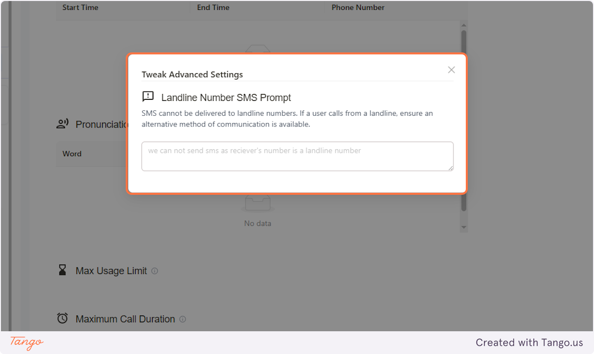 Caller Can't Receive SMS