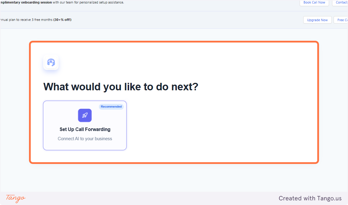 Click on Set Up Call Forwarding