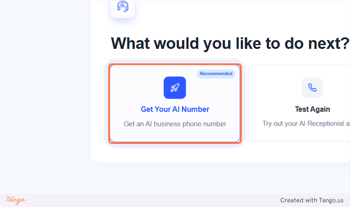 Click on Get Your AI Number