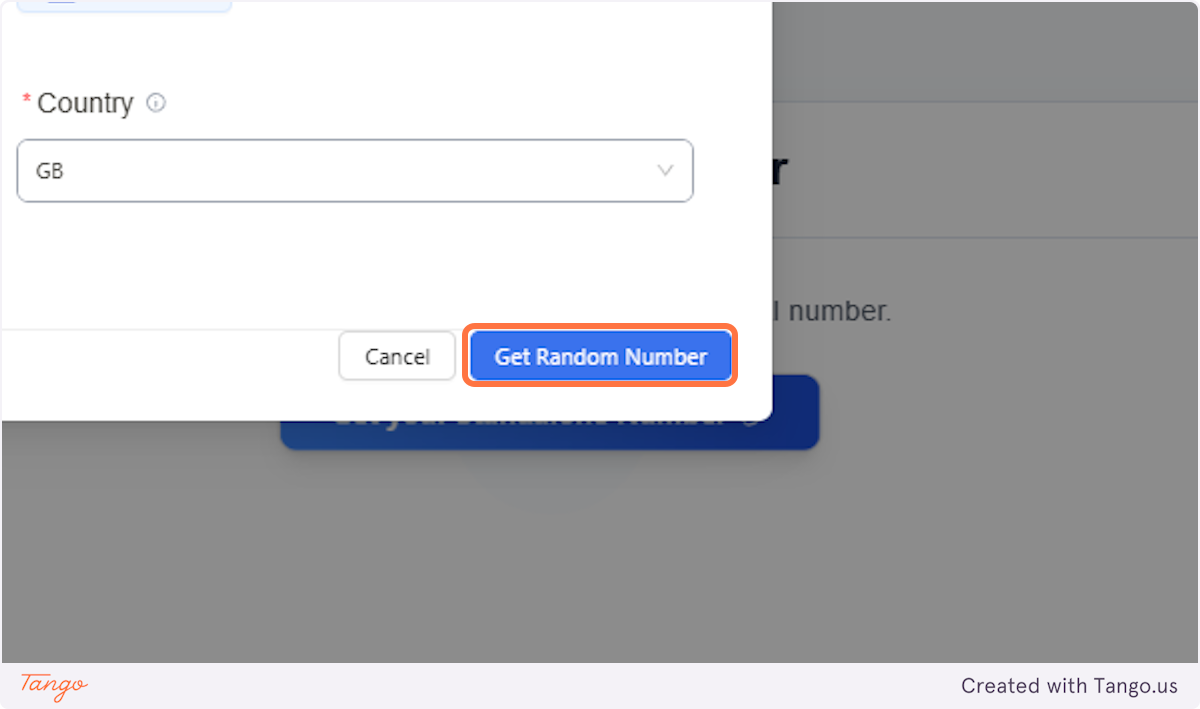 Click on Get Random Number
