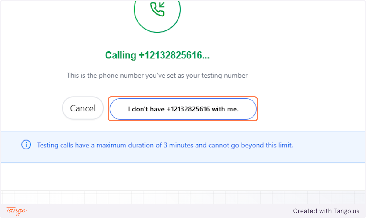 You don't have the testing number?