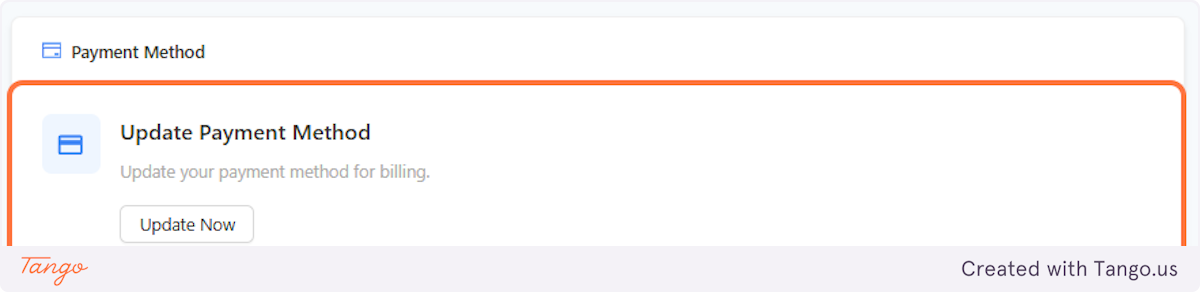 Update Payment Method