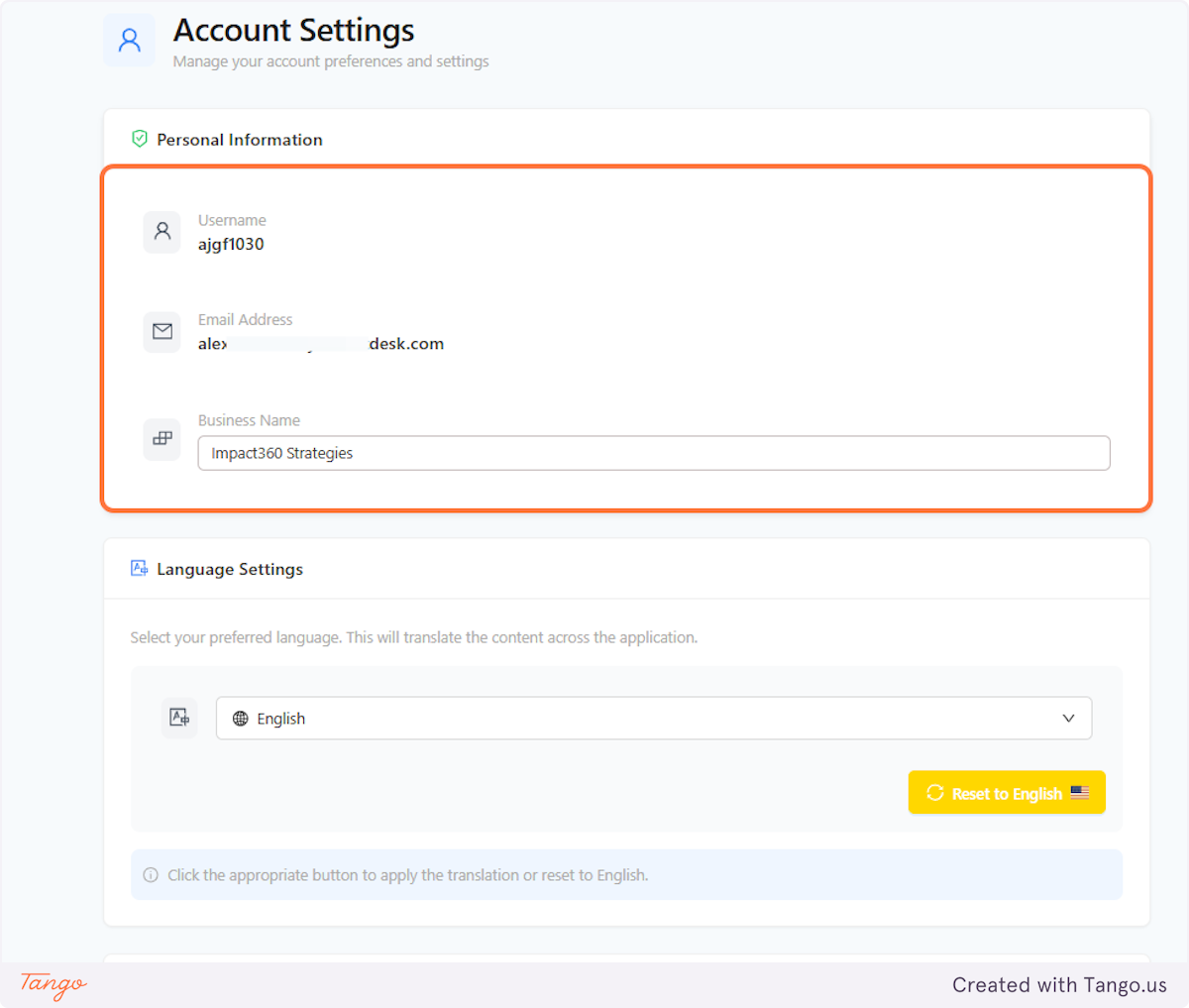 Personal Information