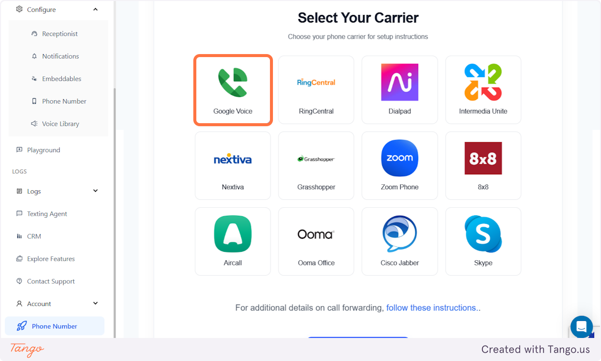 Select Your Carrier