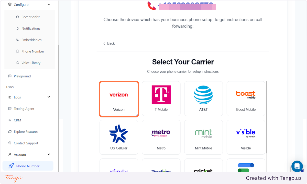 Select Your Carrier