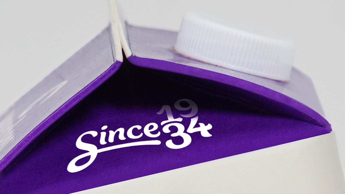 Top view of Meyenberg goat milk carton.