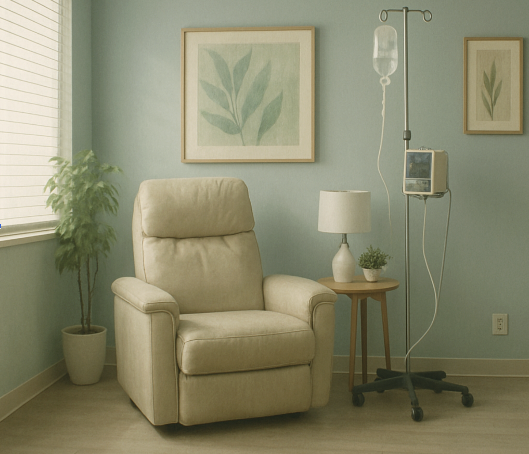 A calm, soothing medical environment for ketamine infusion