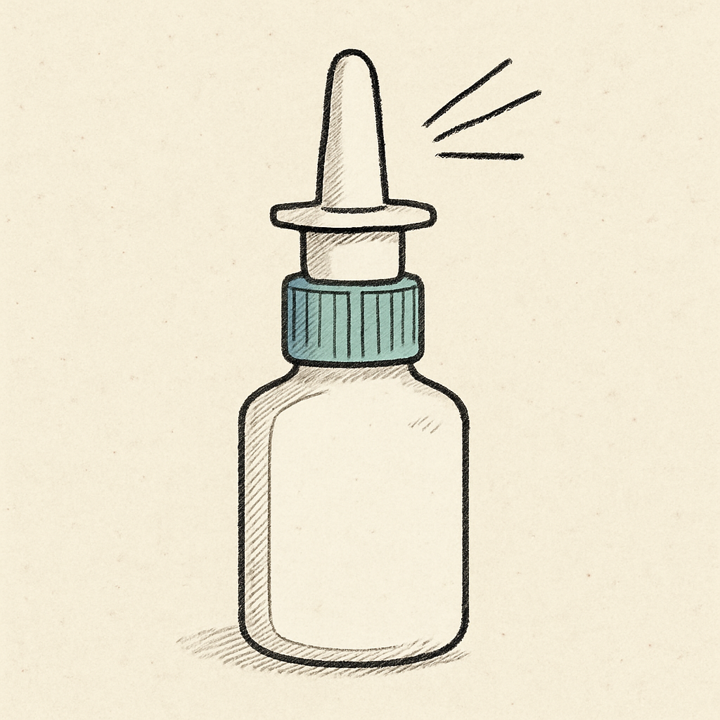 Illustration of a nasal spray