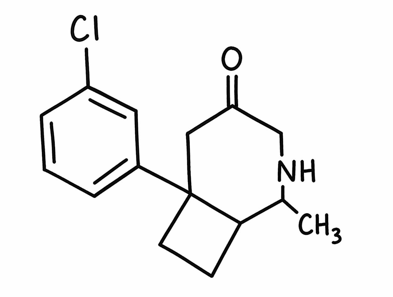 Molecular structure of ketamine