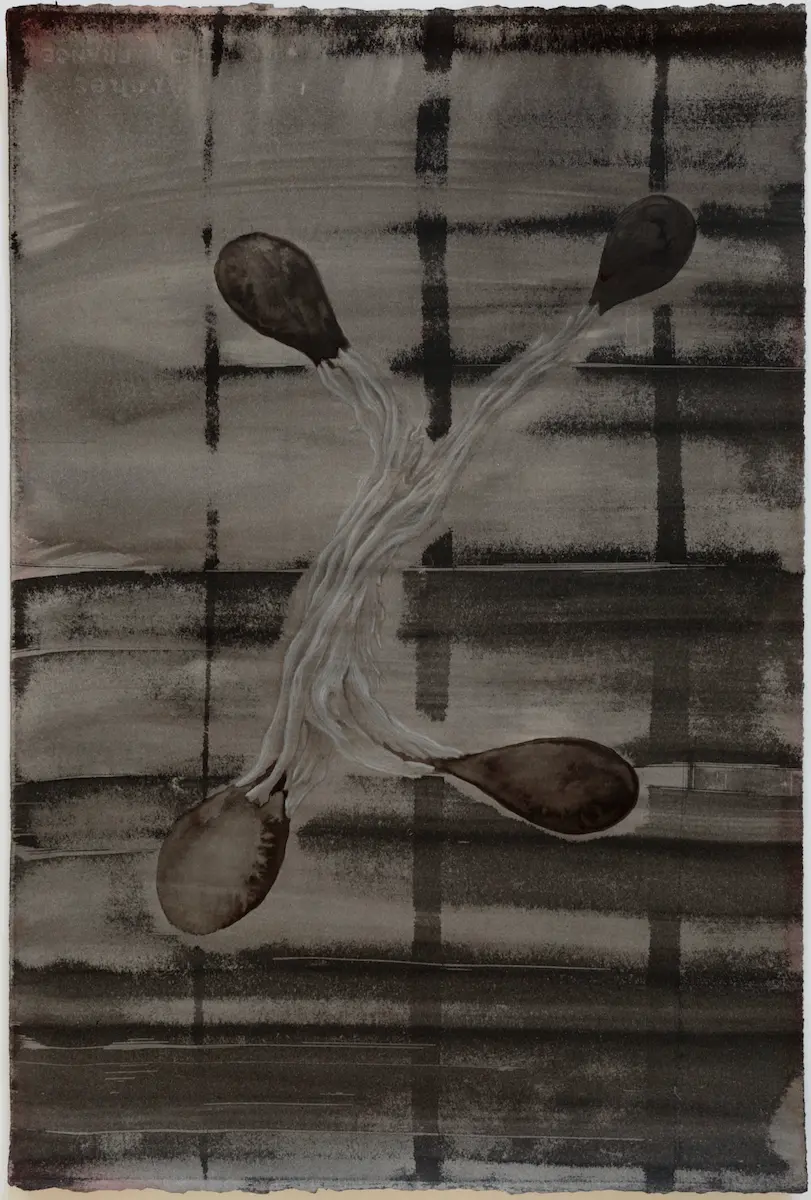 Looking toward the Southern Ocean, 2019, pencil, Chinese & pigmented ink on Arches paper, 57 x 38 cm