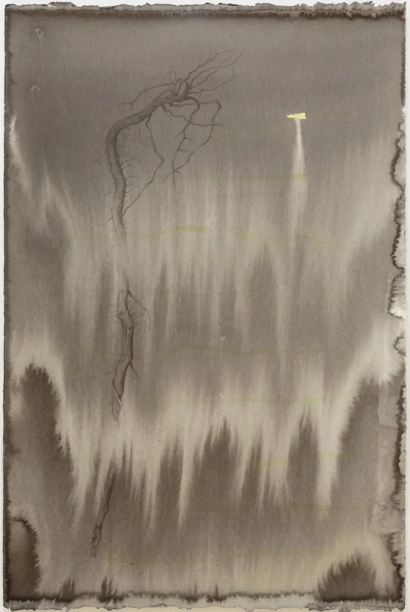 Batemans Bay, 2019, Chinese ink & watercolour on Arches paper, 57 x 38 cm