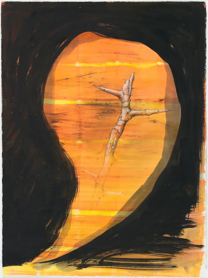 Urgent reminder, 2020/21, pencil, pigment, Chinese and pigmented ink on Arches paper, 38 x 28.5 cm