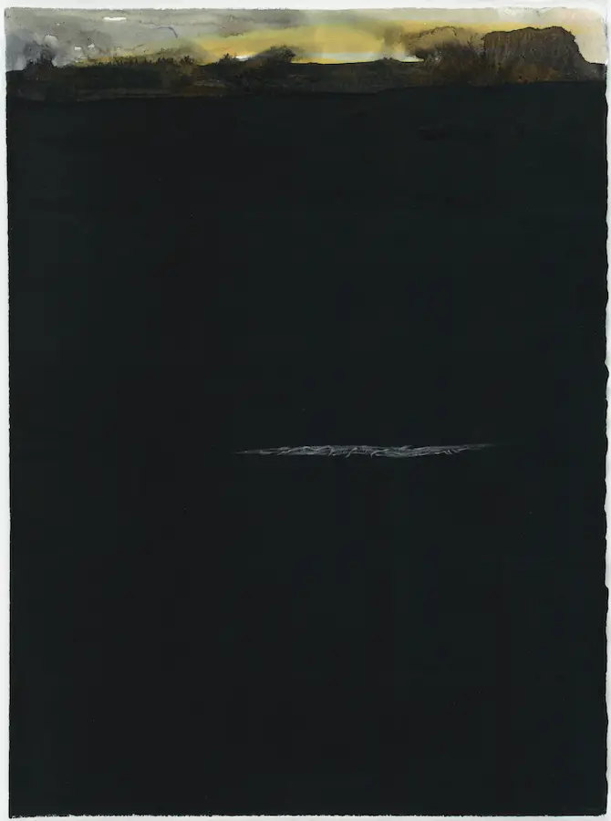 Wedged, 2020, pencil, pigment and pigmented ink on Arches paper, 38.5 x 28.5 cm