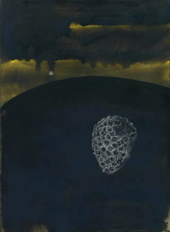 Planetary, 2021, pencil & pigmented ink on Arches paper, 38.5 x 28.5 cm