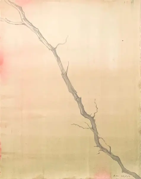 Safety Beach, 2016/17, Chinese ink & watercolour on Arches paper, 16 x 12.5 cm