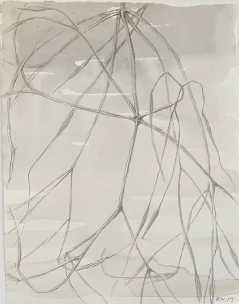 Portarlington, 2017, Chinese ink & watercolour on Arches paper, 16 x 12.5 cm