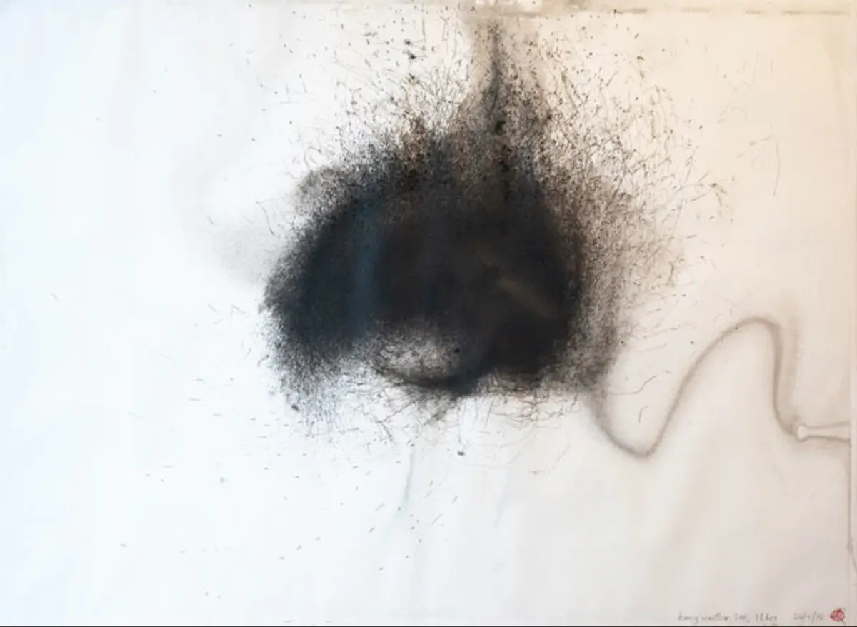 Cameron Robbins, Heavy weather 36 hours 14/11/16 Collingwood, 2016, pigment ink on 360 gsm watercolour paper, 56 x 76 cm   Courtesy the artist, MARS Gallery & Stockroom Kyneton