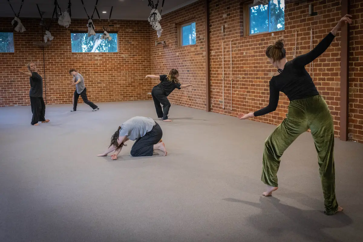 How We Rise rehearsals, Silver Leaf Yoga School, Merricks