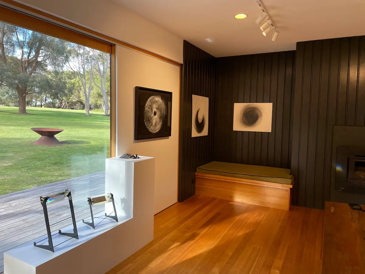 Skein of Orbits installation view, Silver Leaf Art Box, Merricks