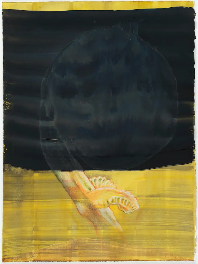 Unfurl, 2020, pencil, pigment & pigmented ink on Arches paper, 38.5 x 28.5 cm