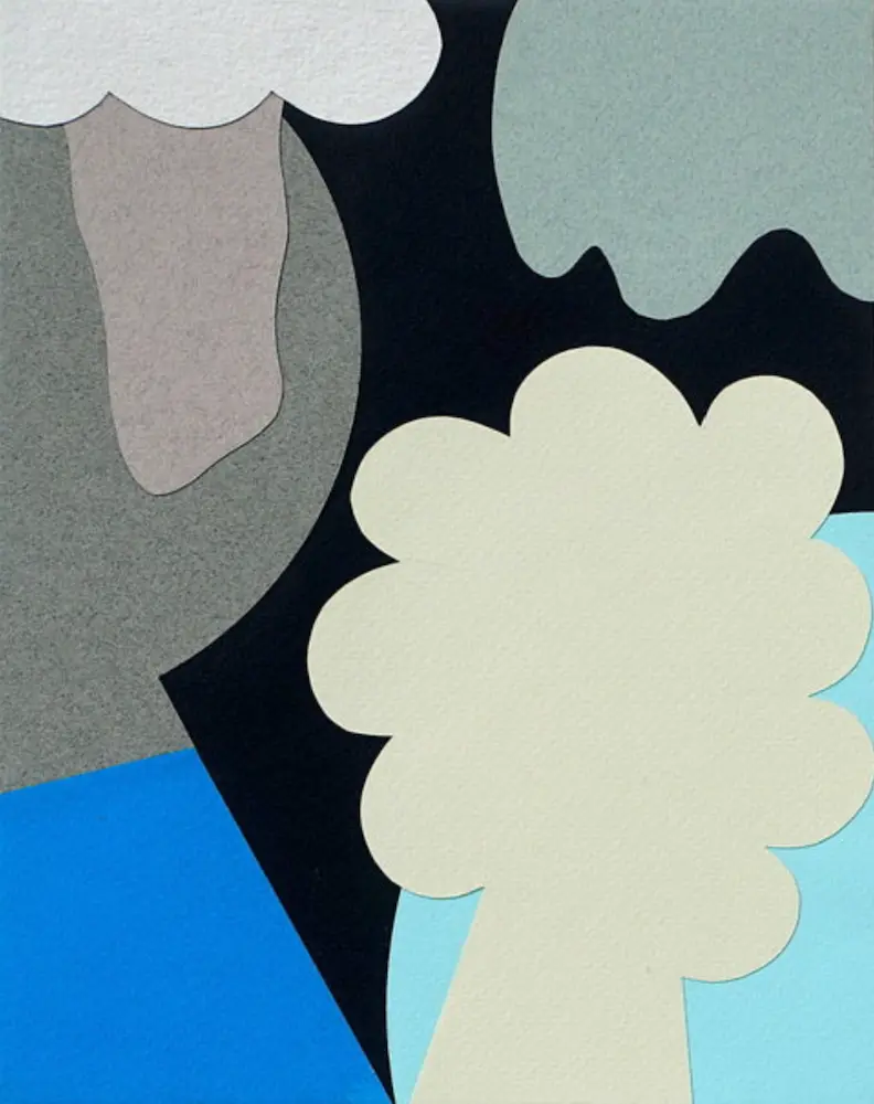 Euan Heng, Winter air, 2020, paper cut collage, 22.5 x 17.5 cm