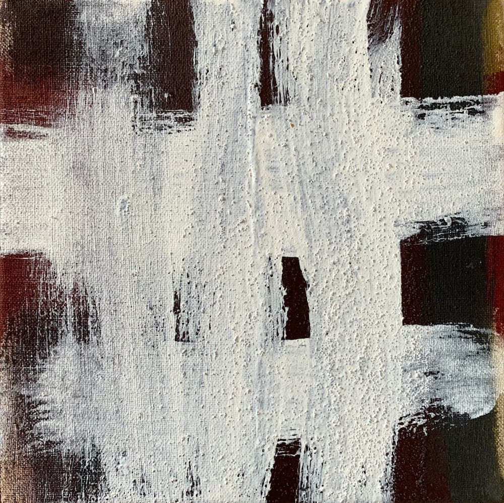 Jennifer Joseph, Untitled, 2005/06, acrylic, gesso, mixed media & sand on linen, 20 x 30 x 3.5 cm