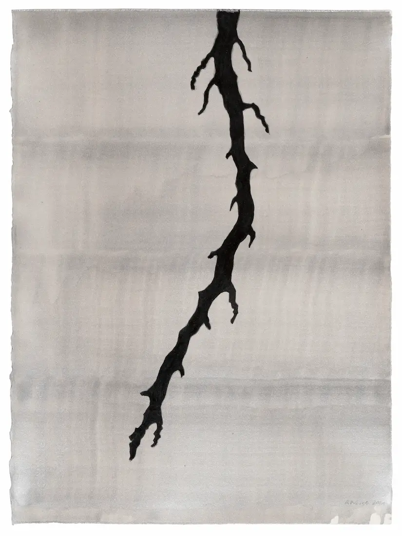 What lies beneath II, 2024, ink on paper, image size: 38 x 28.5 cm (framed)