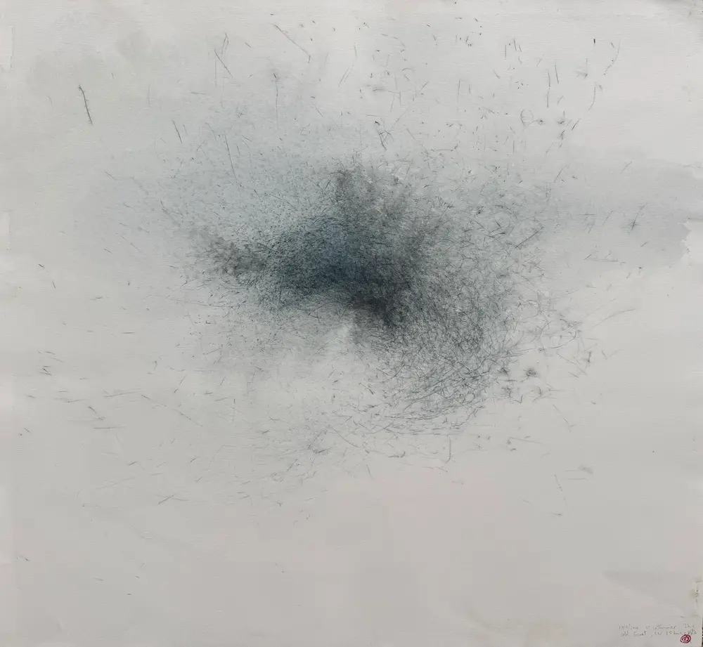 St Catherines residency 2hrs cold front 17:09:2014, 2014, wind drawing, 56 x 76 cm, unframed