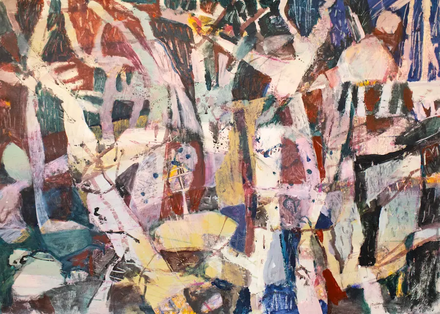 Jill Anderson, At Pooncarrie, 2025, acrylic on paper, 61 x 85.5 cm, $1,100 unframed