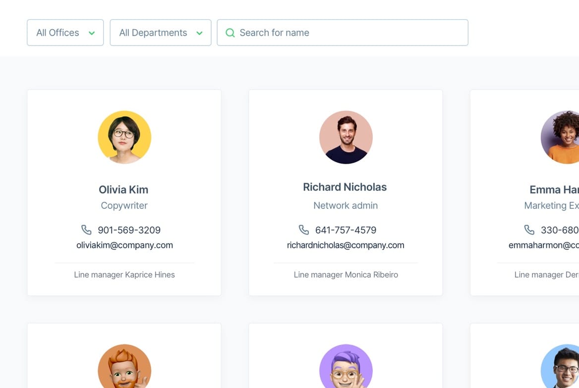 Employee Management - Directory (No pricing)