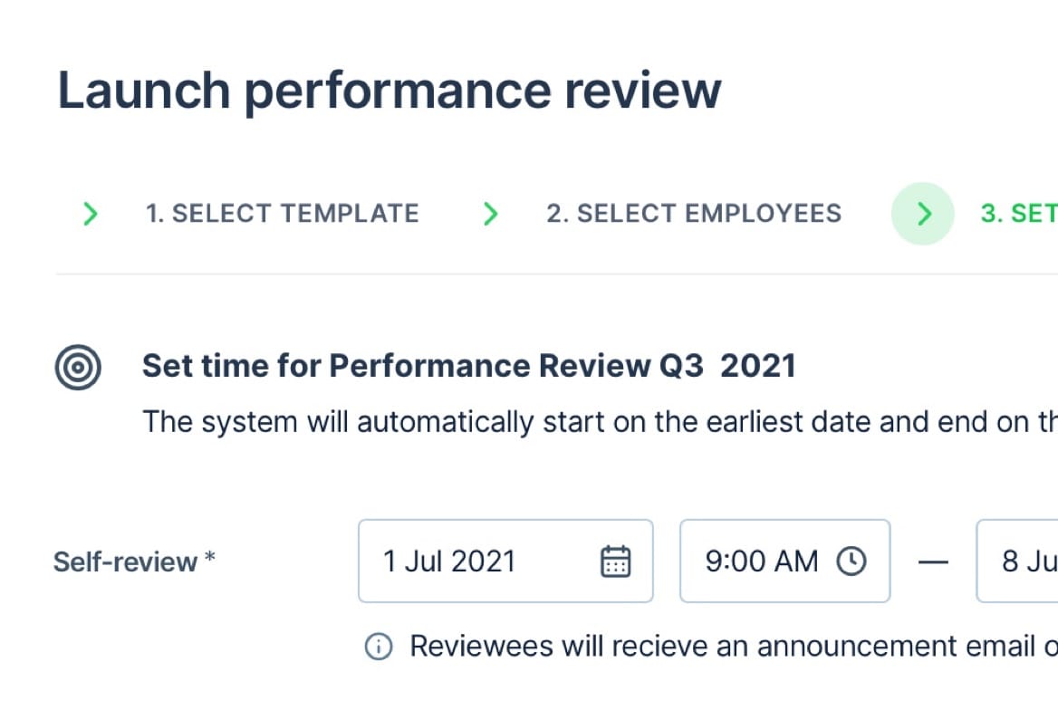 Performance Management - Automated Review Schedule