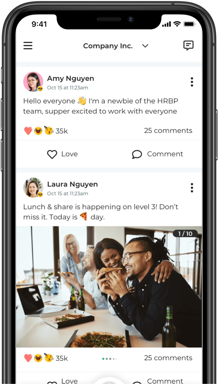 Employee Engagement - Company Social Feed