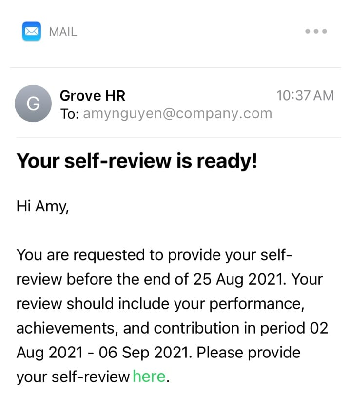 Performance Managment - Automatic reminders