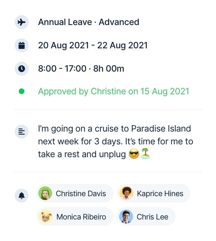 Mobile - Time-off Request