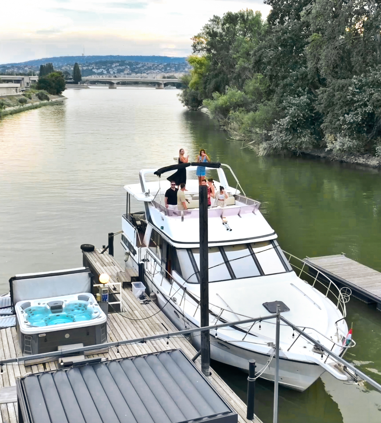 The party continues at the Marina with Elizium Yacht Experience