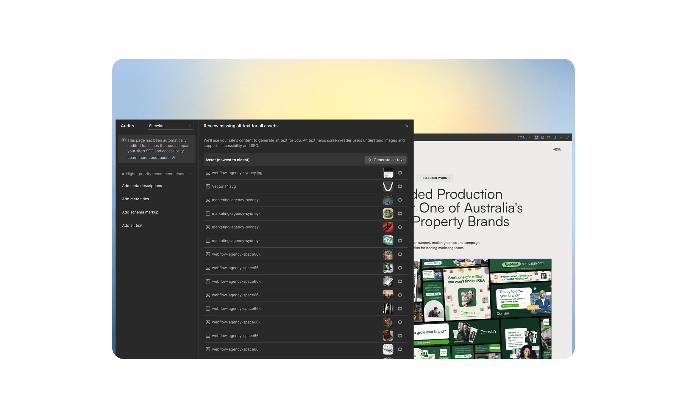 SEO for Webflow Websites