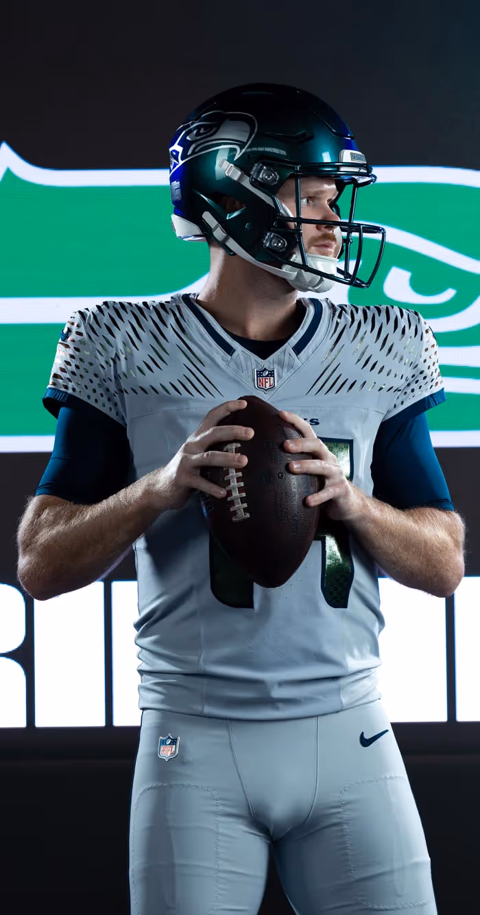 Sam Darnold wearing Rivalries uniform