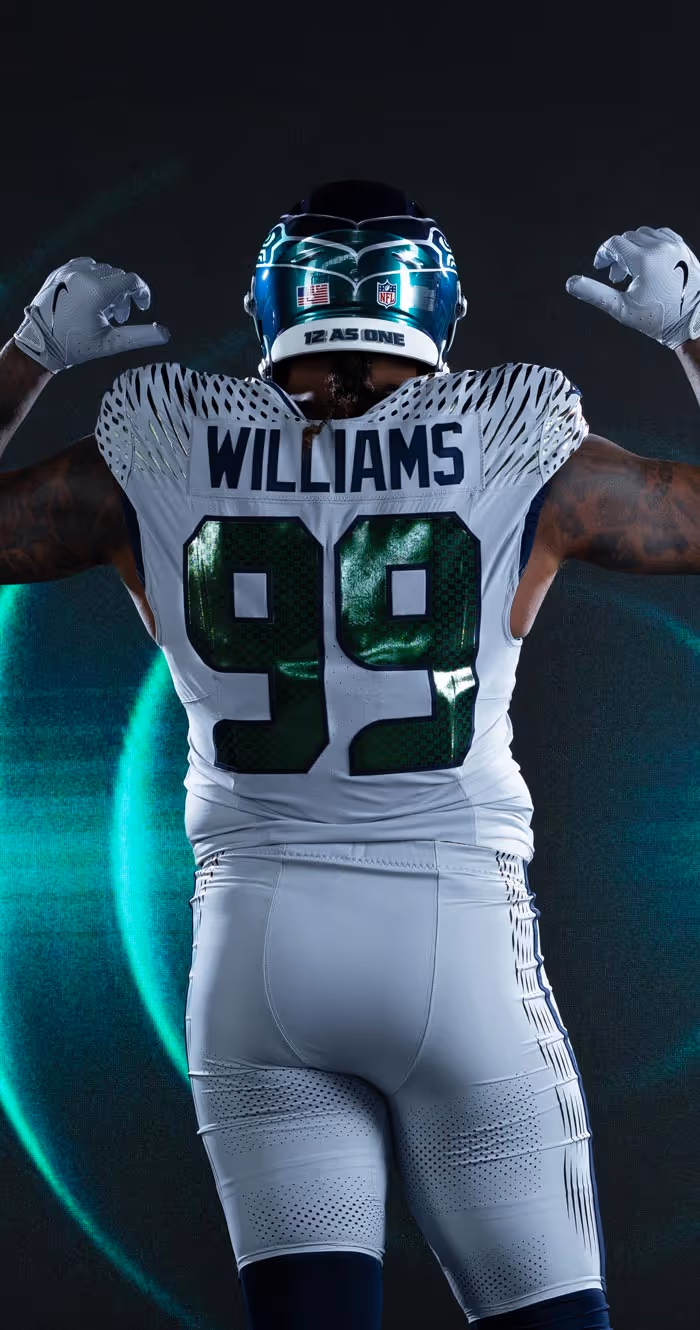 Leonard Williams wearing Rivalries uniform