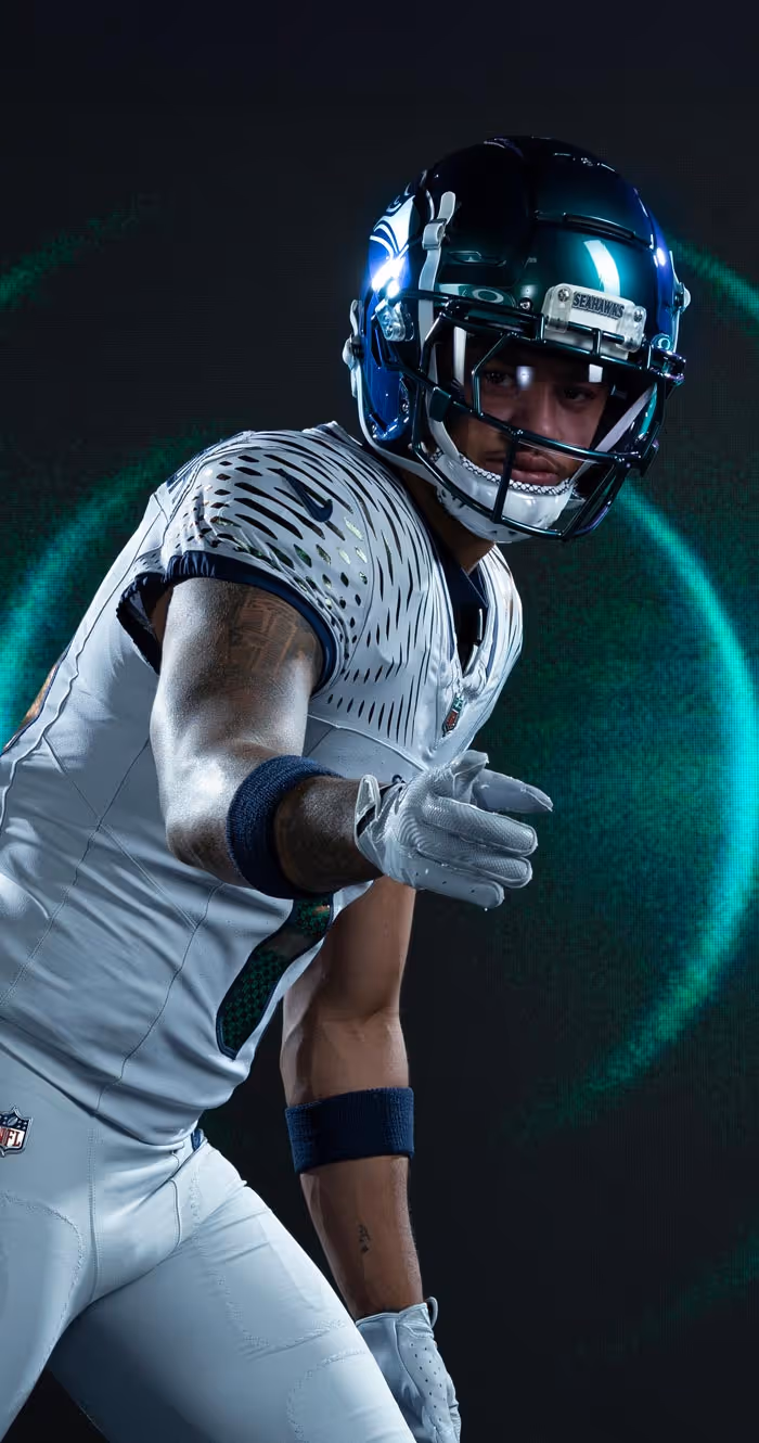 Jaxon Smith-Njigba wearing new uniform