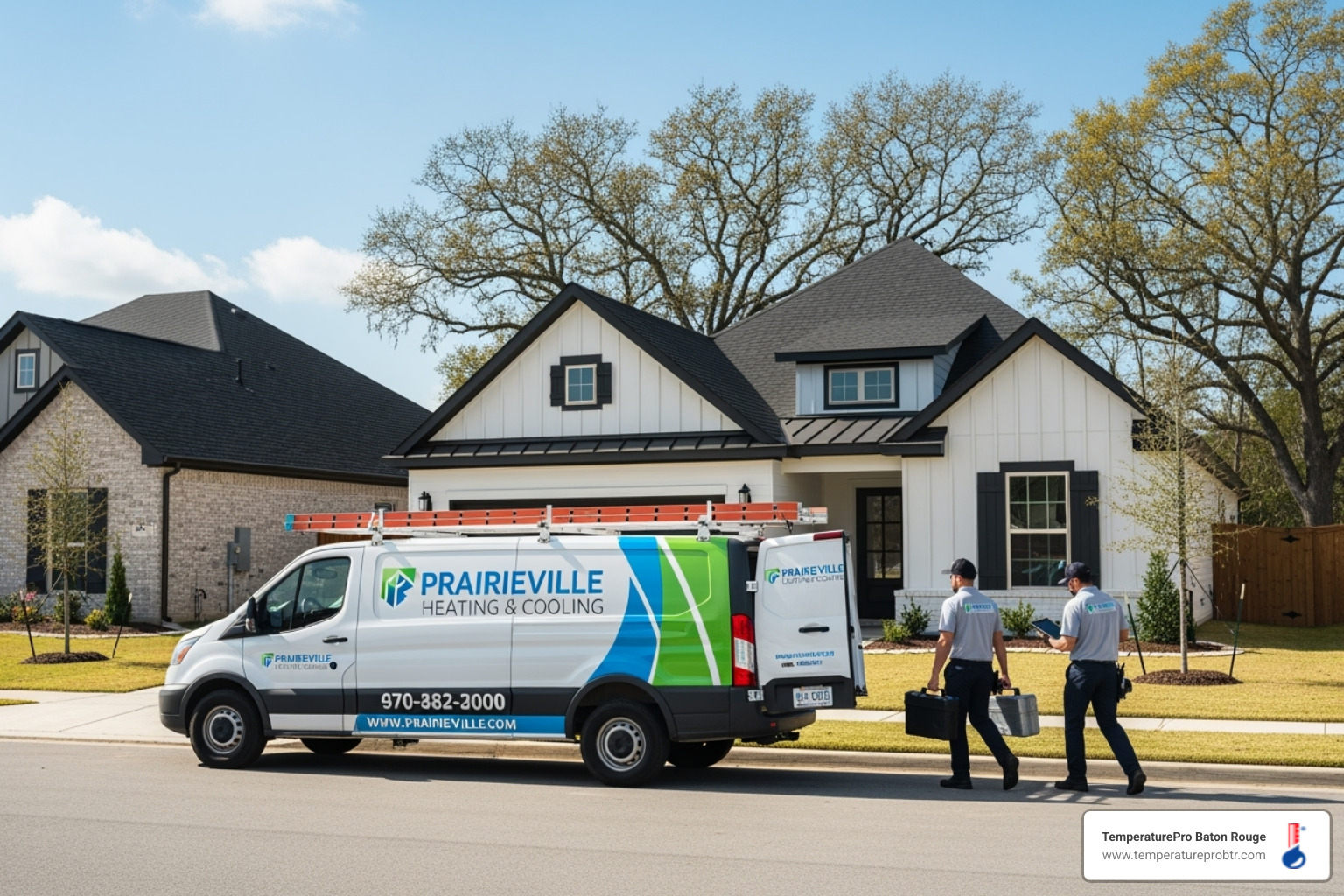 TemperaturePro Baton Rouge logo with "Family-Owned & Veteran-Owned" text - heating company near me in prairieville la TemperaturePro Baton Rouge logo with "Family-Owned & Veteran-Owned" text - heating company near me in prairieville la