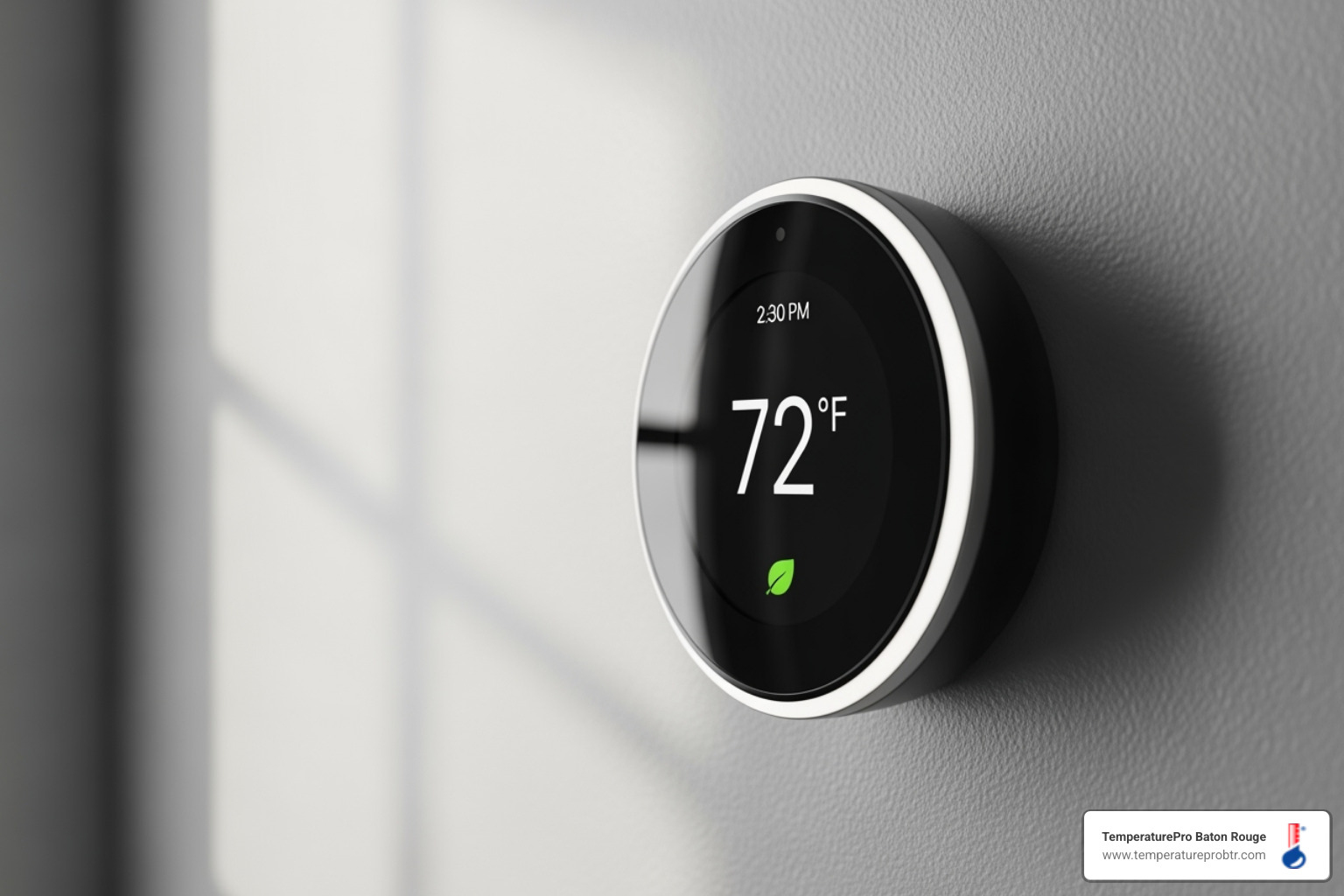 thermostat showing comfortable indoor temperature - best heating company in french settlement la