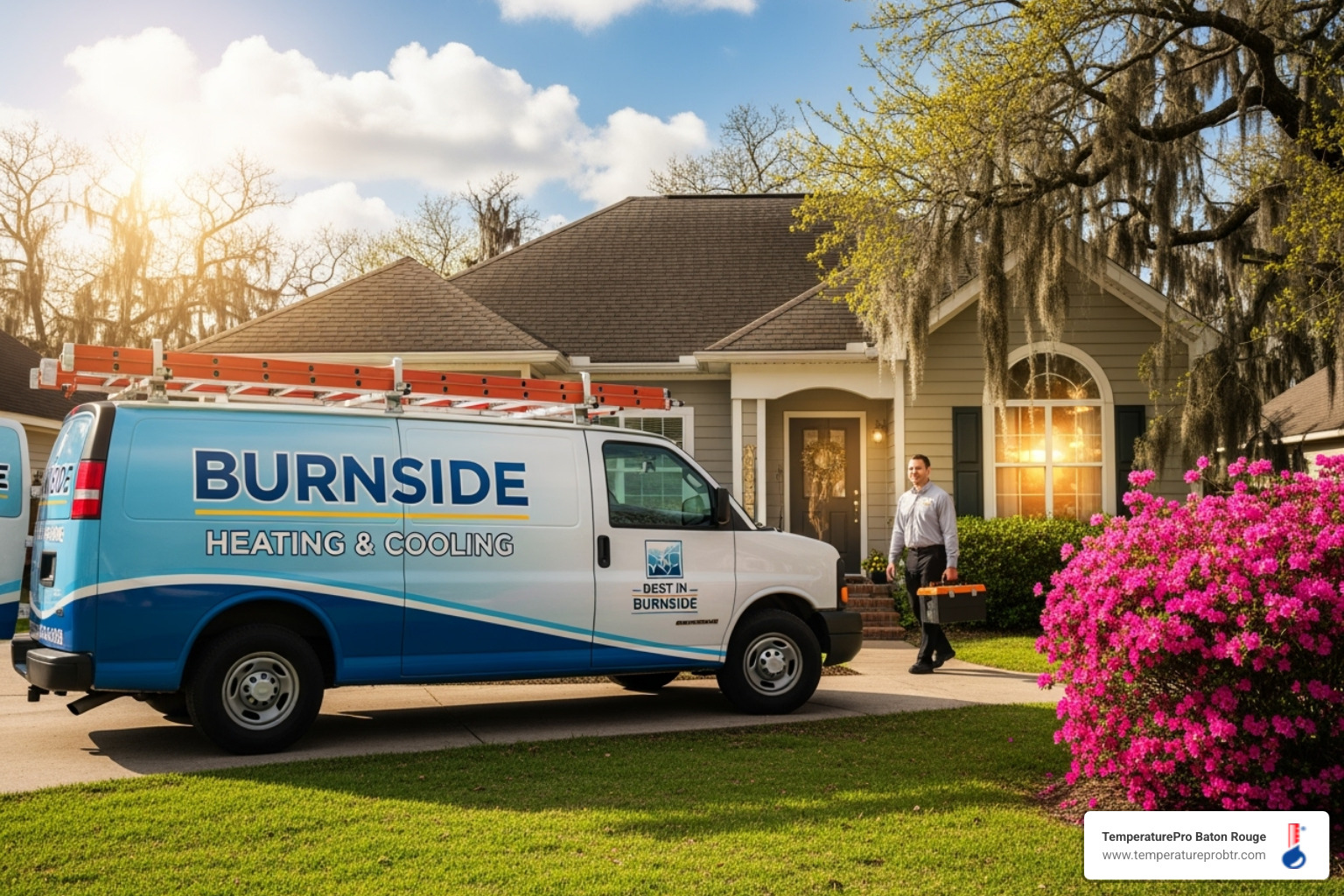 diagram of a heat pump and a furnace side-by-side - best heating company in burnside la