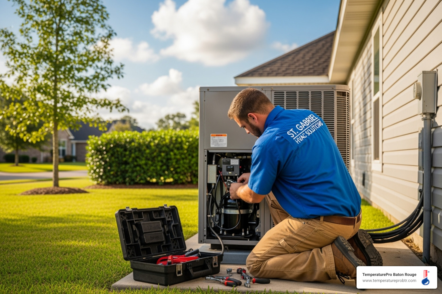 Table comparing factors for Repair vs. Replacement (System Age, Repair Frequency, Energy Efficiency, Component Failure). - heat pump repair in st. gabriel la
