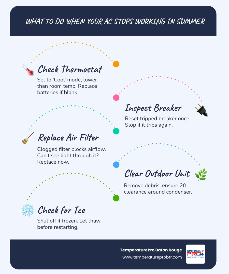 10-step emergency cooling plan infographic for summer AC breakdown - what to do when your ac stops working in summer 10-step emergency cooling plan infographic for summer AC breakdown - what to do when your ac stops working in summer
