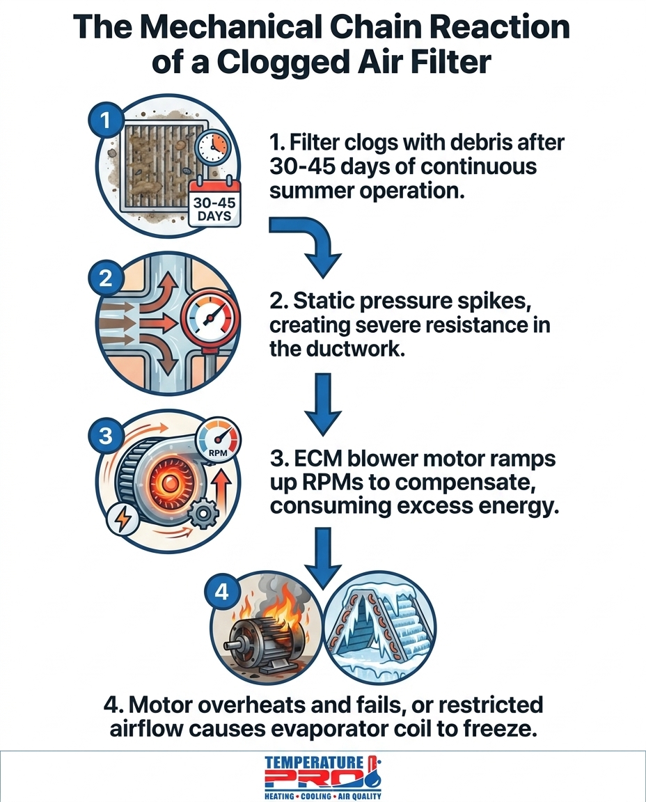The Mechanical Chain Reaction of a Clogged Air Filter